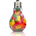 Fillable Light Bulb Containers 24 Pack – Clear Plastic Candy Jars Party Favors Decorative Centerpieces Arts and Crafts Supplies Twist Off Cap Freestanding Bottom 4” Tall – Home Collectives