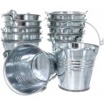 GiftExpress 48ct Mini Metal Buckets Mini Tin Pails with Handles Perfect for Party Favor Wedding Favor Candy Votive Candles Trinkets Succulent Wedding Buckets Mini Plant Containers
