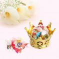 Gold Fillable Crown Princess with Dome Party Favors Decorative Crown Candy Storage Boxes Fillable Golden Crown Candy Containers for Baby Shower Birthday Party Supplies 15 Pieces