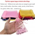 HAHIYO 100pcs 4x6 Inches10cmx15cm Assorted Colours Sheer Organza Drawstring Pouch Bags For Jewelry Party Wedding Favor Party Festival Gift Candy Seek Protect Ripening Fruit Draw Strings Mesh Bags