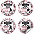 Hockey Themed Birthday Party Thank You Sticker Labels for Boys 40 2" Party Circle Stickers by AmandaCreation Great for Party Favors Envelope Seals & Goodie Bags