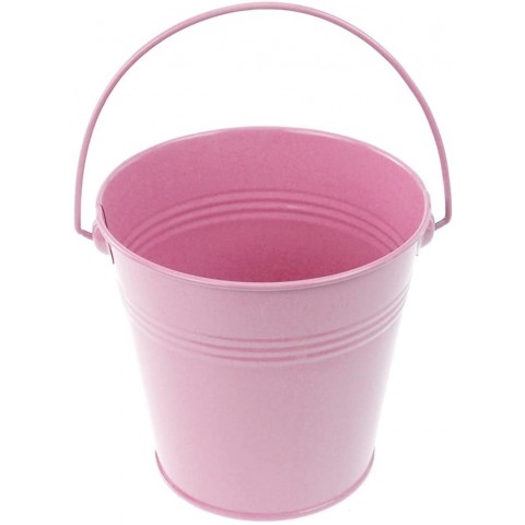 Homeford Firefly Imports Metal Pail Buckets Party Favor 5-Inch Light Pink 5"