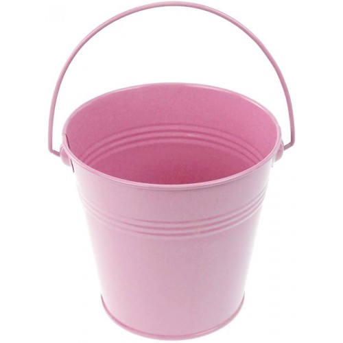 Homeford Firefly Imports Metal Pail Buckets Party Favor 5-Inch Light Pink 5"