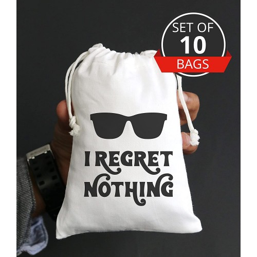 Ideas from boston I Regret Nothing Hangover Kit Bachelorette Party Favor Hang Over Gift Bags Wedding Cotton Muslin Welcome Favors Recovery Kit Bags