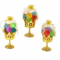 JC HUMMINGBIRD 24 Pieces Fillable Crown Goblet with Pouch Gold,