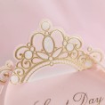 JLHANT 50 Pcs Shiny Glitter Crown Sweet Day Wedding Party Candy Favor Gift Boxes Pink