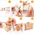 Ltcyev 100Pcs Mini Suitcase Candy Boxes Wedding Favor Boxes Party Rustic Candy Boxes for Travel Theme Party,Wedding,Birthday,Bridal Shower,Baby Shower F3615Y11O8