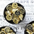 Personalized Graduation Party Favor Stickers 180 Labels Gold Foil