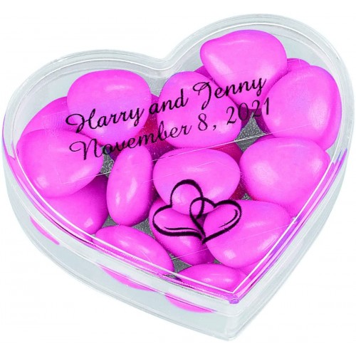 Personalized Heart-Shaped Boxes Party Supplies 24 Pieces