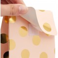 Pink Birthday Party Favor Gift Bags Gold Foil Polka Dots Boxes 24 Pack