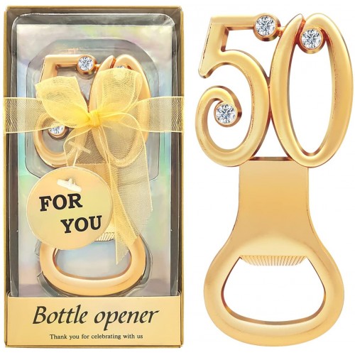 TSHD 24PCS 50th Birthday Bottle Opener for 50th Birthday Party Favors or 50th Wedding Anniversaries Souvenirs Favors Gifts Decorations,Souvenirs for Guests 24 50th