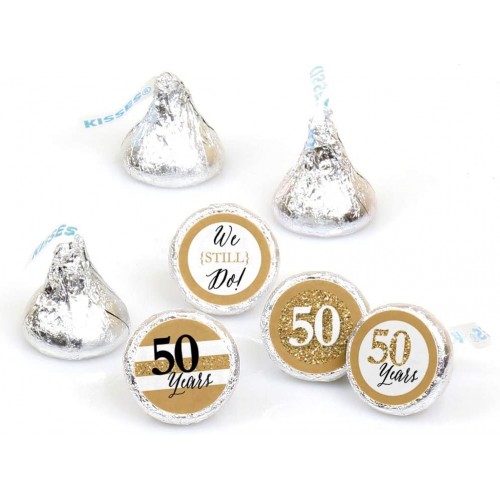 We Still Do 50th Wedding Anniversary Party Round Candy Sticker Favors – Labels Fit Chocolate Candy 1 Sheet of 108