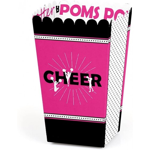 We've Got Spirit Cheerleading Birthday Party or Cheerleader Party Favor Popcorn Treat Boxes Set of 12