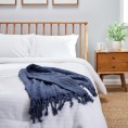 Blankets & Throws| allen + roth Navy Blue 50-in x 60-in 3-lb - EE23554