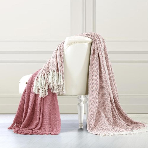 Blankets & Throws| Amrapur Overseas Batik Ash Rose 50-in x 60-in 1-lb Throw - SH89647