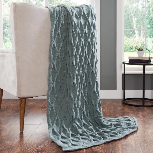 Blankets & Throws| Amrapur Overseas Samira Ivory 50-in x 60-in 1-lb - UU21303