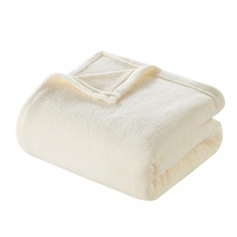 Blankets & Throws| Chic Home Design Zahava Beige 108-in x 90-in Fleece 4-lb - OW98789