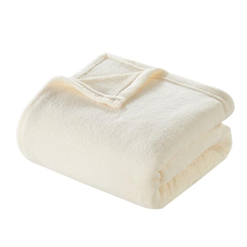 Blankets & Throws| Chic Home Design Zahava Beige 108-in x 90-in Fleece 4-lb - OW98789