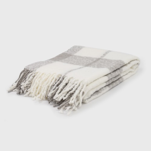 Blankets & Throws| EVERGRACE Cortes Plaid Gray 50-in x 60-in 2-lb - CP72567