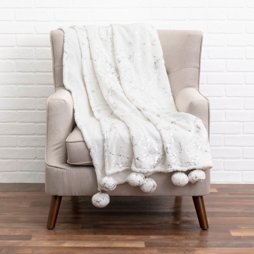 Blankets & Throws| Inspire Me! Home Decor Rami Silver 50-in x 60-in 6-lb - DN67413