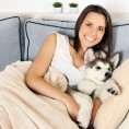 Blankets & Throws| Pet Pal Pet Blankets Cream 50-in x 60-in 2.16-lb - NI98196