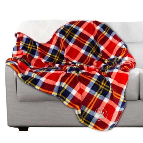 Blankets & Throws| Pet Pal Red Plaid 50-in x 60-in Fleece 2.19-lb - LB61352