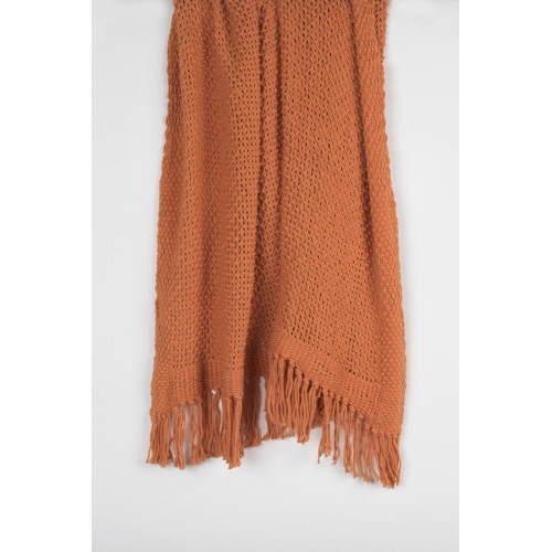 Blankets & Throws| Rizzy Home Orange 50-in x 60-in 3-lb Throw - HX52800