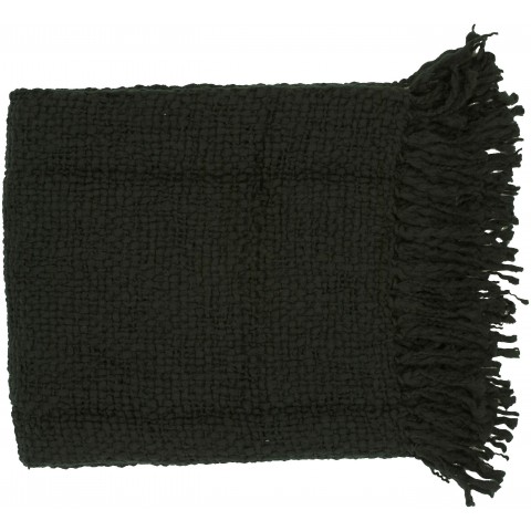 Blankets & Throws| Surya Black 50-in x 70-in 0.5-lb - BE14894