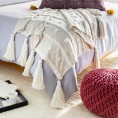 Blankets & Throws| Surya Cream/White 50-in x 60-in 2.69-lb - LG95373