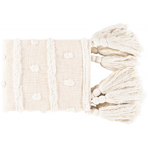 Blankets & Throws| Surya Cream/White 50-in x 60-in 2.69-lb - LG95373
