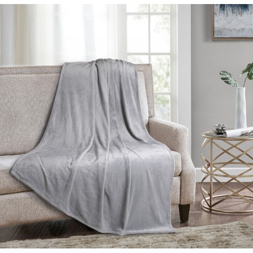 Blankets & Throws| Sutton Home Grey 50-in x 70-in 3-lb - UE66147
