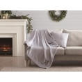 Blankets & Throws| Swift Home Super soft monogram embroidered Grey-g 50-in x 60-in 1.5-lb Throw - MP65961
