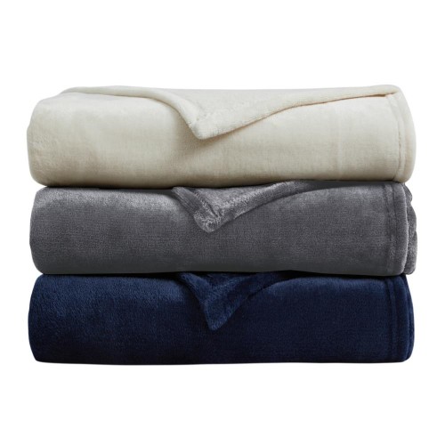 Blankets & Throws| undefined Style Selection Solid 104-in x 90-in 3.78-lb - AH78480