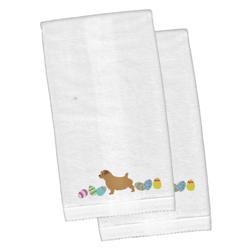 Bathroom Towels| Caroline's Treasures 2-Piece White Cotton Hand Towel (Dogs) - GR37959