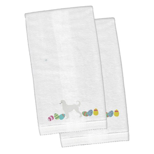 Bathroom Towels| Caroline's Treasures 2-Piece White Cotton Hand Towel (Dogs) - UG40969