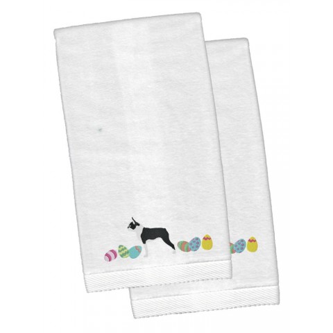 Bathroom Towels| Caroline's Treasures 2-Piece White Cotton Hand Towel (Dogs) - YY42251