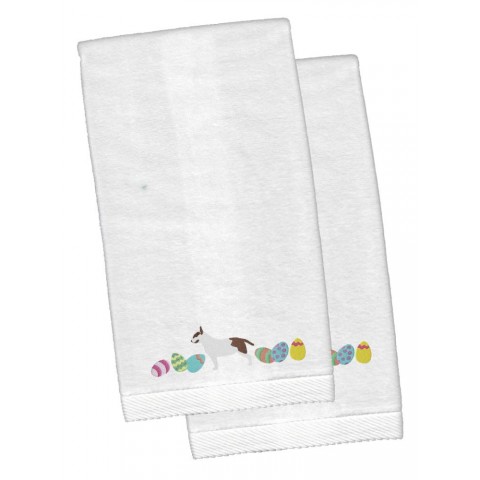 Bathroom Towels| Caroline's Treasures 2-Piece White Cotton Hand Towel (Dogs) - ZM95865