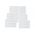 Bathroom Towels| Enchante Home 16-Piece White Turkish Cotton Bath Towel Set (Ria) - VR81440