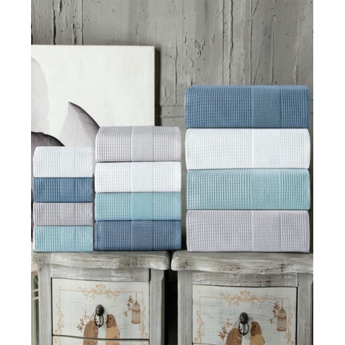 Bathroom Towels| Enchante Home 16-Piece White Turkish Cotton Bath Towel Set (Ria) - VR81440