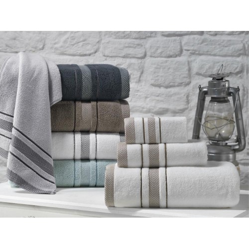 Bathroom Towels| Enchante Home 4-Piece Cream Turkish Cotton Bath Towel Set (Enchasoft) - MS20211