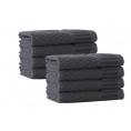 Bathroom Towels| Enchante Home 8-Piece Anthracite Turkish Cotton Wash Cloth (Timaru) - FF59163