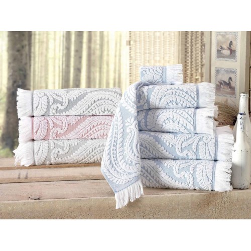 Bathroom Towels| Enchante Home 8-Piece Silver Turkish Cotton Hand Towel (Laina) - JM07645