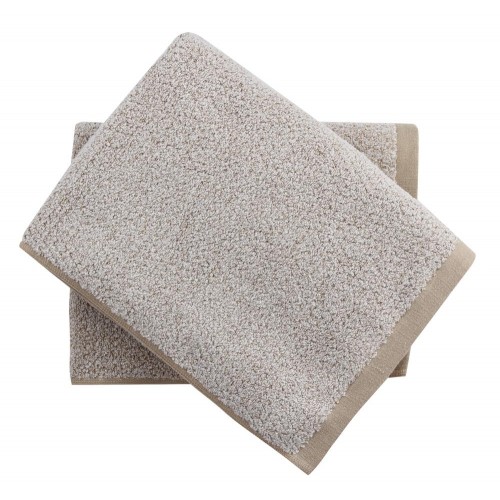 Bathroom Towels| Everplush 2-Piece Khaki (Light Brown) Cotton Bath Towel Set (Diamond Jacquard Towels) - SI82079