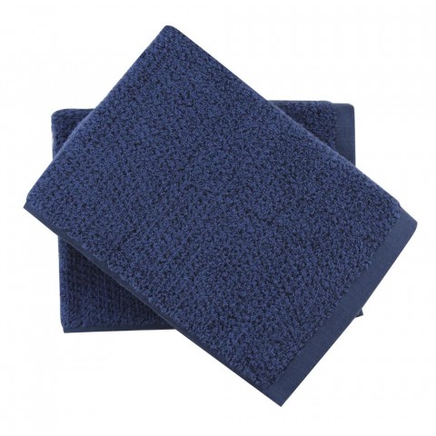 Bathroom Towels| Everplush 2-Piece Navy Blue Cotton Bath Sheet (Diamond Jacquard) - PQ17179