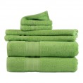 Bathroom Towels| Freshee 6-Piece Green Cotton Bath Towel Set - RF01329