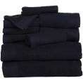 Bathroom Towels| Hastings Home 10-Piece Black Cotton Bath Towel Set (Hastings Home Bath Towels) - BL58878