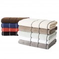 Bathroom Towels| Hastings Home Bone/Black Cotton Bath Towel Set - IB35780