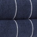 Bathroom Towels| Hastings Home Navy/White Cotton Bath Towel Set (Hastings Home Bath Towels) - OQ28070