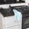 Bathroom Towels| Linum Home Textiles 2-Piece Soft Aqua/White Stripes Turkish Cotton Beach Towel (Alara Hand) - NW97323