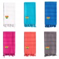 Bathroom Towels| Linum Home Textiles Pretty Pink Turkish Cotton Beach Towel (Summer Fun- Rainbow Heart) - JR32590